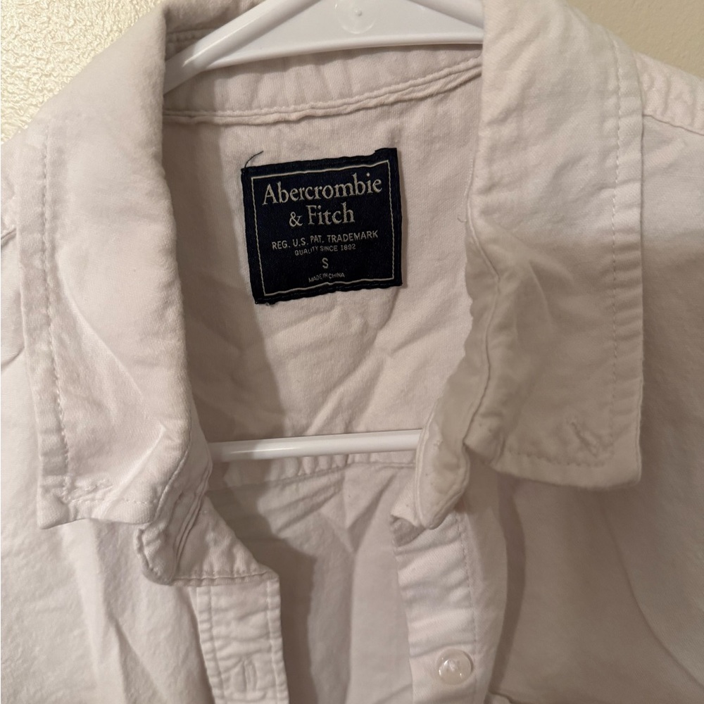 Abercrombie & Fitch Ivory Collared Shirt